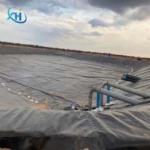 Сырье геомембрана HDPE 30mils 40 mils 50mils для аквакультуры в Индонезии PE Fish Farm Pond