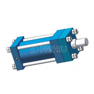 Cylindre hydraulique haute pression de <span class=keywords><strong>200</strong></span> bars à double effet en acier inoxydable chromé dur de la série HOB de la marque HBOETH de haute qualité - Product Image 1