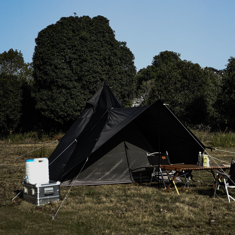 2025 Cheap Outdoor Camping Black Warrior Tent Shade Sunscreen