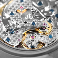 Montre automatique pour homme, chronographe mécanique de qualité supérieure, luminescence au tritium, titane de grade 2, design pilote à trois cadrans