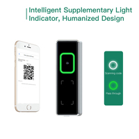 Control de acceso de metal para exteriores con código QR ultra estrecho de 44mm Thinmoo con codificación dinámica para gestión de visitantes