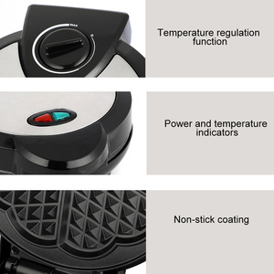 <span class=keywords><strong>Gaufrier</strong></span> en forme de cœur pour 5 mini-gaufres, antiadhésif, électrique, avec contrôle de température réglable - Product Image 4