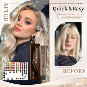 Crème colorante capillaire semi-permanente à base d'herbes naturelles Jiaying, sans PPD, <span class=keywords><strong>de</strong></span> haute qualité OEM, 100 ml, faible teneur en ammoniaque, couleur longue durée - Product Image 3