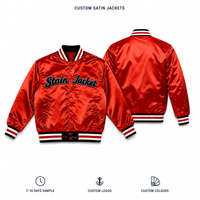Blouson Bomber en Satin Brodé 220GSM Polyester Style Baseball Varsity Logo Personnalisé Streetwear pour Marques de Mode