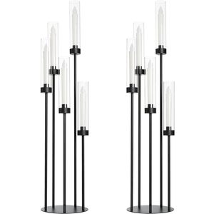 <b>8</b> Arm <b>Iron</b> Handmade Black Candelabra for Wedding Centerpieces - Product Image 1
