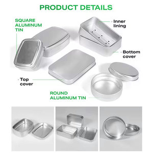 Nhôm xà phòng món ăn với nắp chống gỉ kim loại xà phòng lưu trữ hộp tính di động chống ẩm xà phòng container Đối với trang chủ hoặc du lịch - Product Image 2