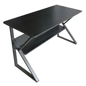 K-shape modern design desktop table computer table desk in panel + metal