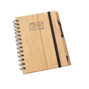 Eco-Friendly Bamboo Notebook with PU Material and UV Printing Sustainable Journal for Students & Corporate Gifts - Product Image 1