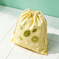 Sac à cordon en toile pour femme, imprimé dessin animé personnalisé, écologique, réutilisable, en coton, pour emballage cadeau et organisation quotidienne