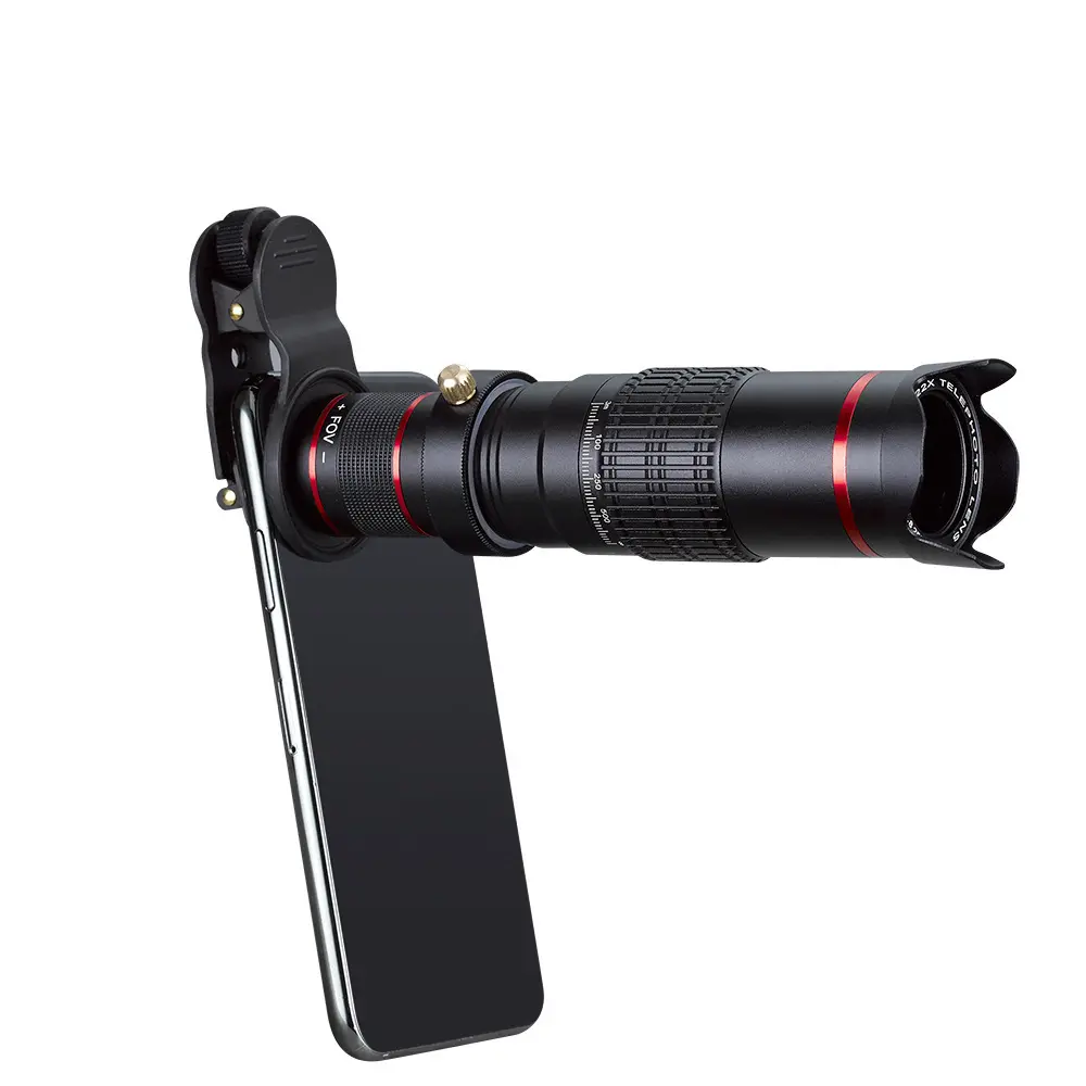 2021 Amazon Mobile Lens Clip Smart Phone Long-Length HD 22X Zoom Lens with mini Tripod