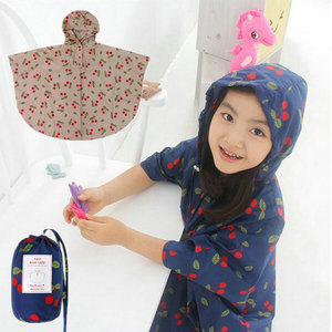 Custom Kersen Bedrukte Regenjas Poncho Kinderen Cartoon Cape Regenjas Ademende Waterdichte Regenjas - Product Image 2