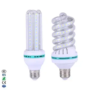 Toptan ucuz yüksek güç lambası E27 B22 3w 5w 7w 9w 12w 18w 24w 32w enerji tasarruflu ışık SMD U/Spiral şekli CFL Led mısır ampul