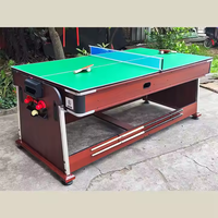 Table de billard NAIPNI, styles variés et tendance, en MDF, avec système de retour automatique des billes, poches en cuir, table de jeu multifonction 4-en-1