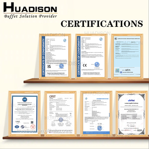 Huadison Catering Equipment Buffet Martillado Lujo Negro <span class=keywords><strong>Restaurante</strong></span> eléctrico <span class=keywords><strong>Estación</strong></span> de sopa Calentador de sopa de acero inoxidable - Product Image 6