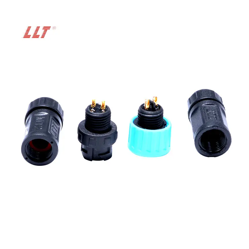 ROHS IP67 M12 2 3 4 5 6 7 8 Pin Female To Male Waterproof Electrical Connector