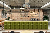Ensemble personnalisé, comptoir de Bar de Restaurant, meubles de café, chaises, éclairage de luxe, usine