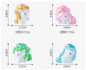 Nuova fantasia auto decorazione giardino animale collezione di unicorno statua Mini <span class=keywords><strong>animali</strong></span> in resina alla rinfusa giocattoli decorativi per bambini piccoli - Product Image 2