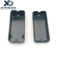 Boîtier en plastique ABS noir pour carte PCB, long, rectangulaire, fendu, avec trou latéral pour câble, pour mini module d'alimentation