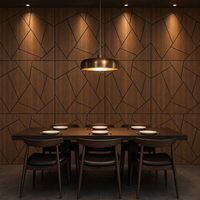 Panneaux acoustiques décoratifs en bois 3D pour l'absorption du son dans les salons modernes, les chambres à coucher et les hôtels