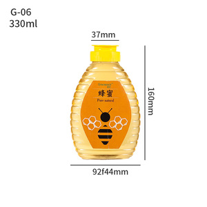 Botella de plástico transparente para guardar <span class=keywords><strong>miel</strong></span> de mascotas, bote de plástico transparente de grado alimenticio, 2021 - Product Image 4