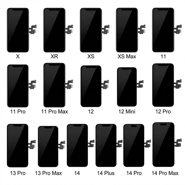 Incell LCD Display Screen Digitizer Assembly for iPhone X 11 12 Pro Series Replacement, High Brightness Touch Display