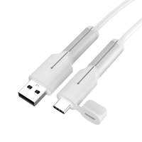 Protector de Cable de Cargador YDS de Silicona Antideslizante, Protector de Cable Compatible con Android a Prueba de Polvo