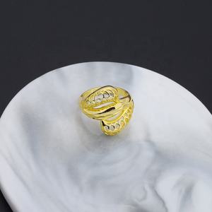 Bague de mariage JXX en laiton plaqué or 24 carats pour femme, style Dubaï Moyen-Orient, idéale pour la décoration des doigts - Nouvelle collection en promotion - Product Image 4