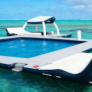 Équipement <span class=keywords><strong>de</strong></span> <span class=keywords><strong>parc</strong></span> aquatique gonflable durable et imperméable, <span class=keywords><strong>quai</strong></span> flottant gonflable pour les loisirs et le divertissement en station balnéaire - Product Image 2