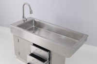 Table d'examen vétérinaire multifonctionnelle en acier inoxydable MT MEDICAL pour soins dentaires et procédures sur animaux de compagnie