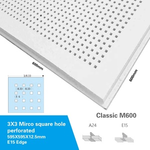 Placa de Yeso para Techo con Orificios Circulares de 8 mm, Diseño Arquitectónico con Diferentes Patrones, Placa de Yeso de Fábrica <span class=keywords><strong>Dego</strong></span> - Product Image 4