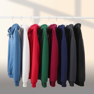 Sudadera con capucha lisa de alta calidad, ecológica, con logotipo personalizado, con cremallera, para deporte, estilo pullover, oversize, para primavera, al por mayor - Product Image 1