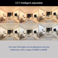 Plafonnier LED encastré intelligent Tuya IP44 avec CCT réglable et fonctions dimmables, taille 6 pouces, Australie AU