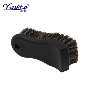 Yingte Car <b>Brush</b> Horse Hair <b>Wheel</b> <b>Brush</b> For Car Cleaning Plastic Handle - Product Image 3