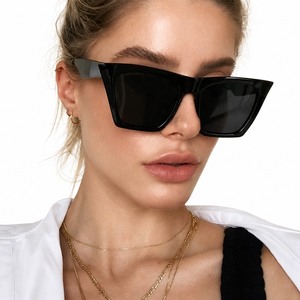 Lunettes de soleil carrées pour les voyages en plein air, la conduite, femmes et hommes, protection UV, monture en PC à bord complet, usage quotidien - Product Image 1