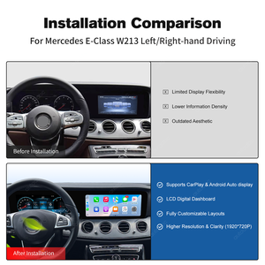 메르세데스-벤츠 E-클래스 W213 NTG5.5용 Autoabc 24.6인치 듀얼 스크린 중앙 디스플레이 계기판 CarPlay Linux 인터페이스 - Product Image 3