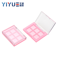 YIYUE Palette de maquillage transparente en plastique AS palette de fard à paupières vide 6 puits étui de palette de fard à paupières vide
