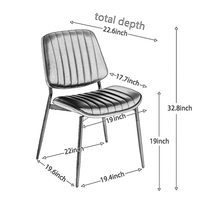 Ensemble de 6 chaises de salle à manger modernes du milieu du siècle, style rétro, en cuir, avec dossier en bois courbé et pieds en métal, meubles de maison, siège rembourré