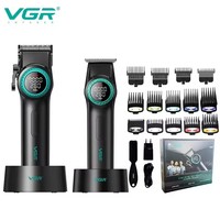Professionelles VGR V-001 V-977 STEPLERSS PRO 2-in-1 Kombi-Set Schneidemaschine Elektrischer 9000RPM Friseur-Haarschneider