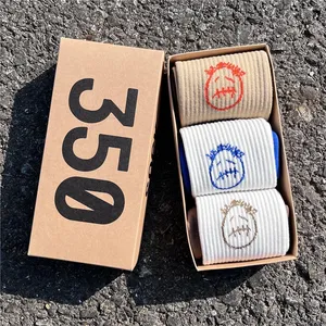 <strong>Men</strong> <strong>s</strong> <strong>Socks</strong> Crew Cactus Jack <strong>Socks</strong> Cotton Sport Hip Hop Basketball Skateboard White Yellow Black Sockken Wholesale Box - Product Image 2