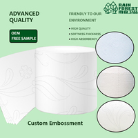 Papier toilette en gros, lot économique pour supermarchés, commerces de détail et locations, couches douces, résistance optimale, contrôle des coûts, rouleaux de papier blanc 3, 4, 5 plis