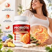 Capsules de complexe probiotique à marque privée OEM avec mélange prébiotique et à base de plantes pour la santé digestive et le soutien intestinal des adultes