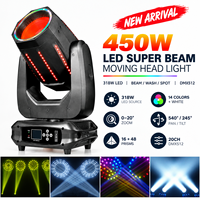 Nouvelle Lyre LED Mobile 450W Super Beam, Éclairage de Scène LED Beam Wash Spot 318W, DMX512 pour DJ, Clubs, Concerts, Événements et Fêtes