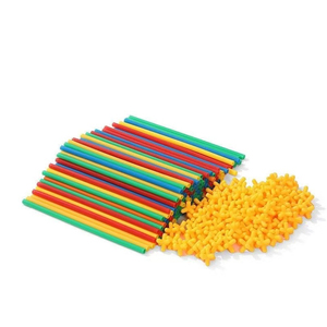 DIY 80 Pcs Flexible Straw Construction <b>Building</b> <b>Blocks</b> Creative Educational STEM Toy for Kids Indoor Learning Play - Product Image 5