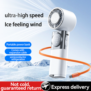 Ventilateur portable d'extérieur 3600 mAh à cinq vitesses, haute vitesse, <span class=keywords><strong>rechargeable</strong></span>, mini-ventilateur de refroidissement à main – Offre spéciale fabricant - Product Image 2