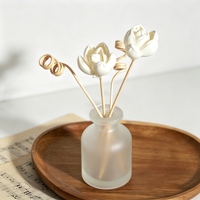 Bâtonnets diffuseurs en bois de Sola de 4 cm, fleur de jasmin, faits à la main, pour aromathérapie, décoration intérieure pour chambre et salon