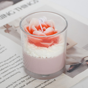 Nouveauté Bougie parfumée en cire de soja avec pot en verre, style dessert glacé personnalisé, chocolat, biscuits, abeille - Product Image 6