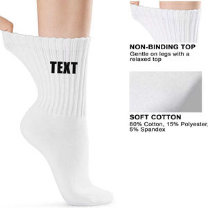 कस्टम डिजाइन अपने स्वयं के एथलेटिक आकस्मिक मोजे सादे सफेद मध्य बछड़े के मोजे डिजाइन लोगो अनुकूलित मोजे - Product Image 3