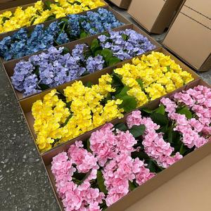Hydrangeas bleus de haute qualité, fleurs artificielles en gros pour la décoration de vente au détail - Product Image 3