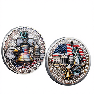 Moneta commemorativa rotonda in ferro con l'Immagine della Libertà e dell'Aquila della Casa <span class=keywords><strong>Bianca</strong></span> per il 250° Anniversario dell'Indipendenza degli Stati Uniti - Product Image 4