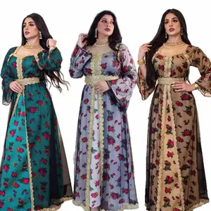 Ramadan Arab Dubai Eid Mubarak Muslim Abaya Dress Fashion Women Turkey Patchwork Embroidery Indian Kaftan Dress Islamic Clothing